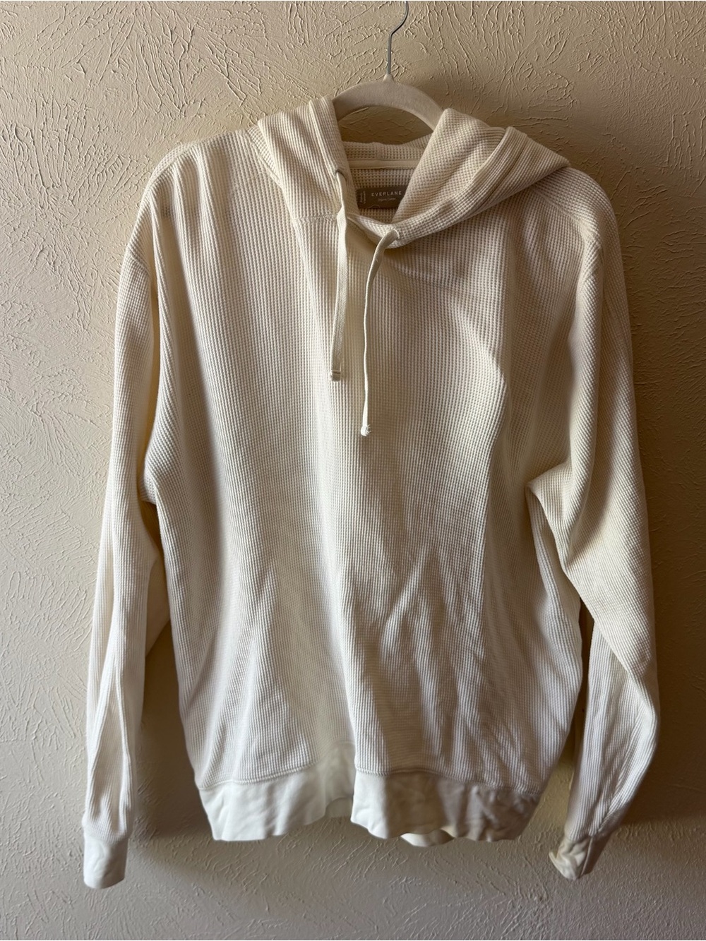 Everlane Cream Waffle Hoodie